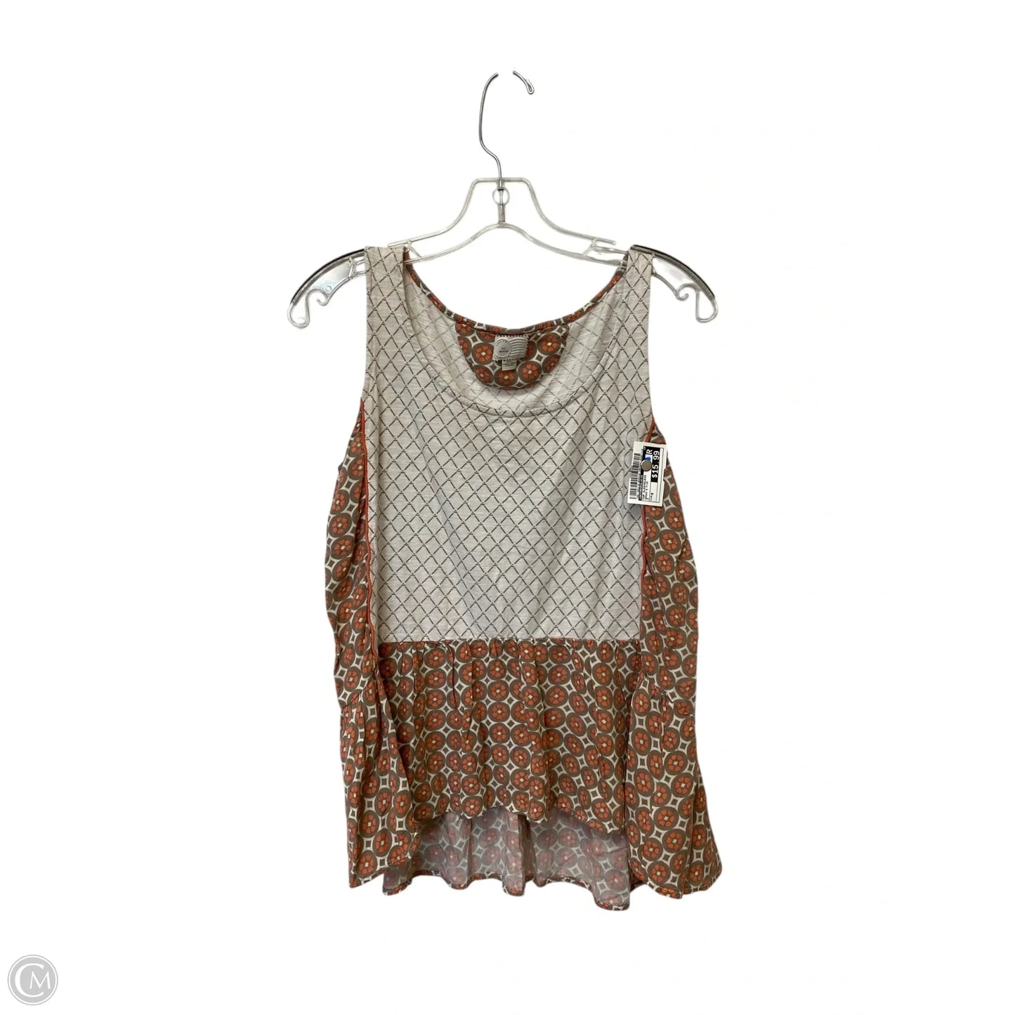 Top Sleeveless By Anthropologie In Brown & Pink, Size: M