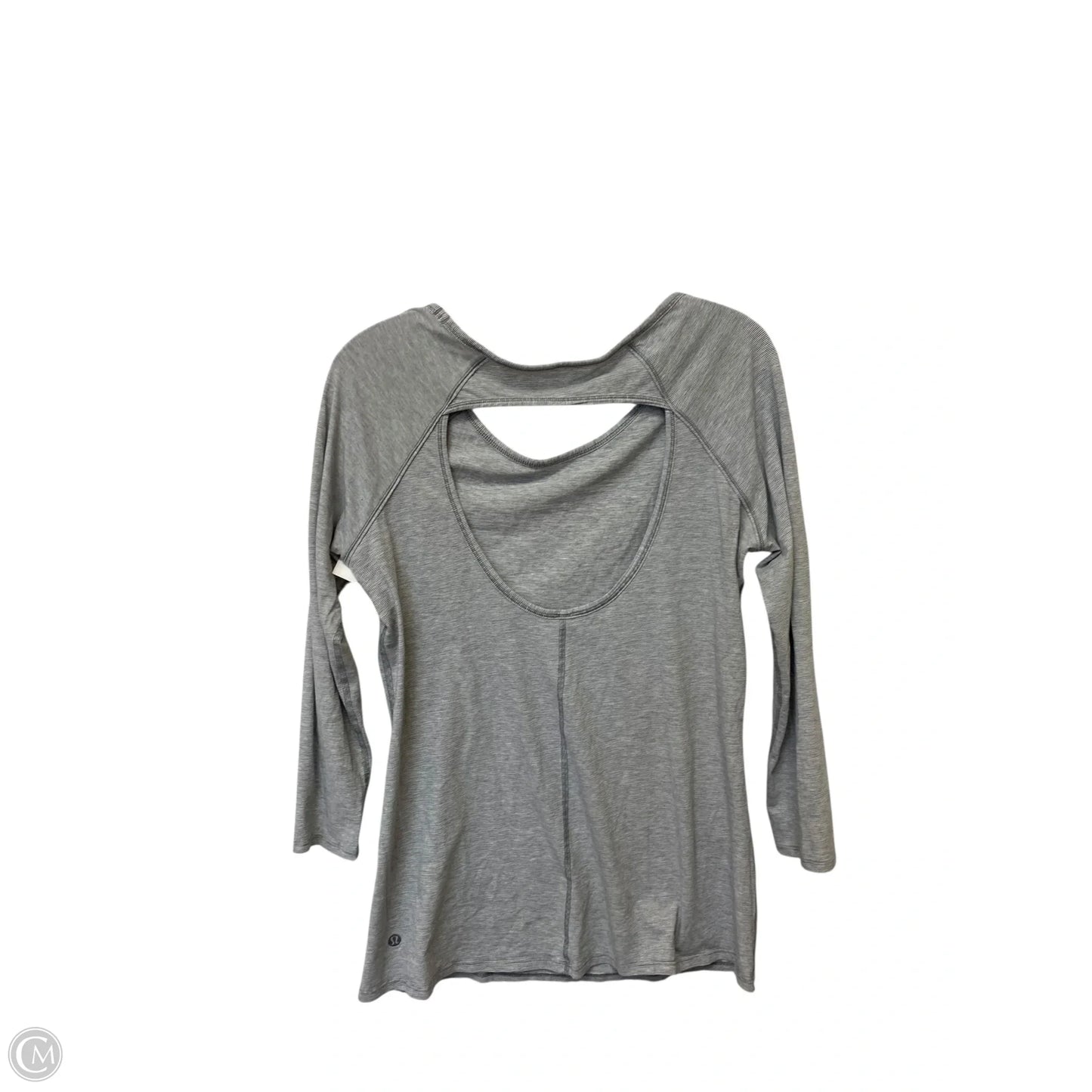 Athletic Top Long Sleeve Crewneck By Lululemon In Grey, Size: L