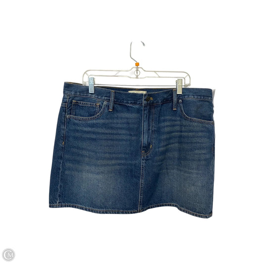 Skirt Mini & Short By Madewell In Blue Denim, Size: L