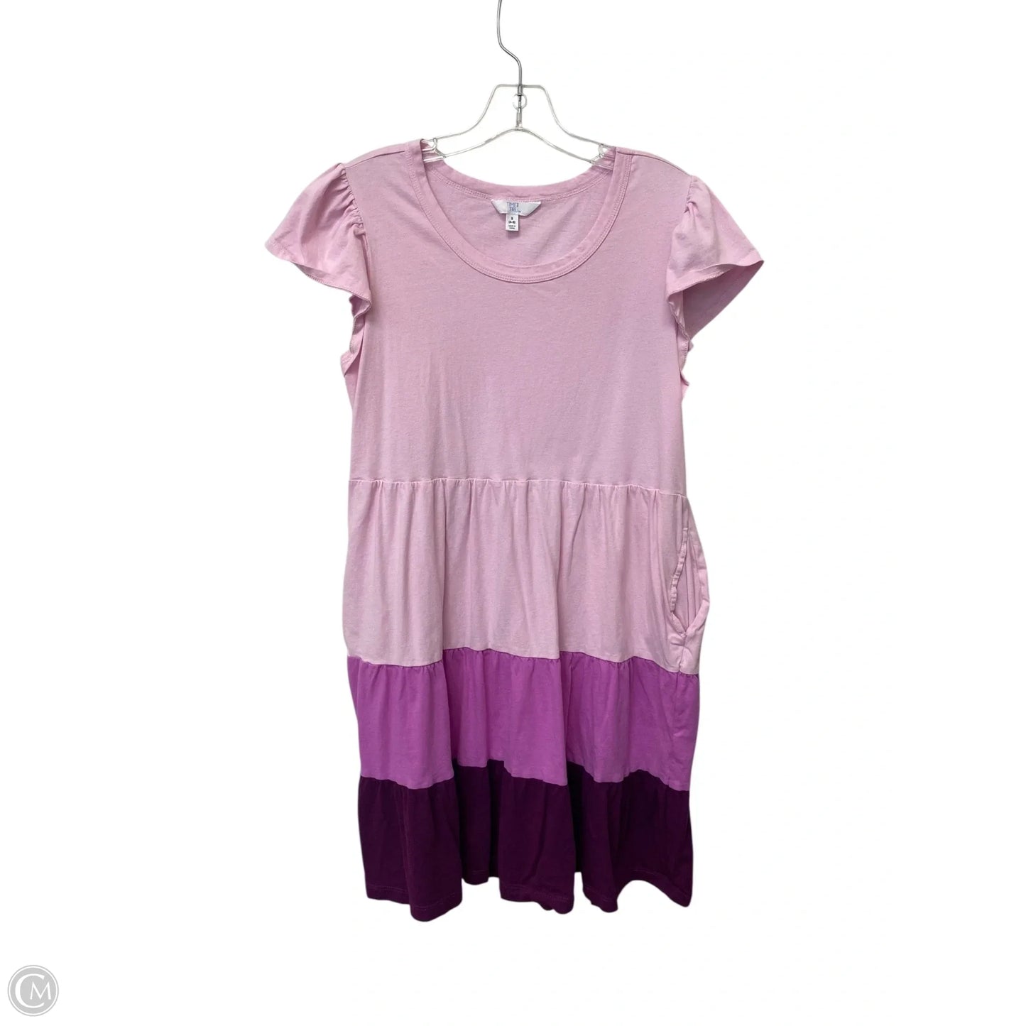 Dress Casual Short By Time And Tru In Pink & Purple, Size: S