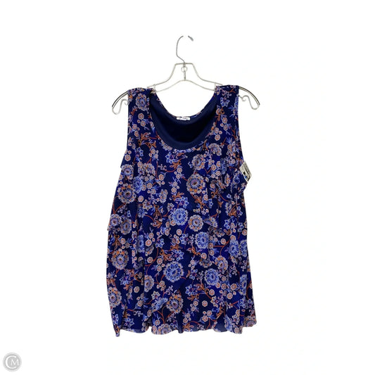 Top Sleeveless By Westport In Blue, Size: 2x