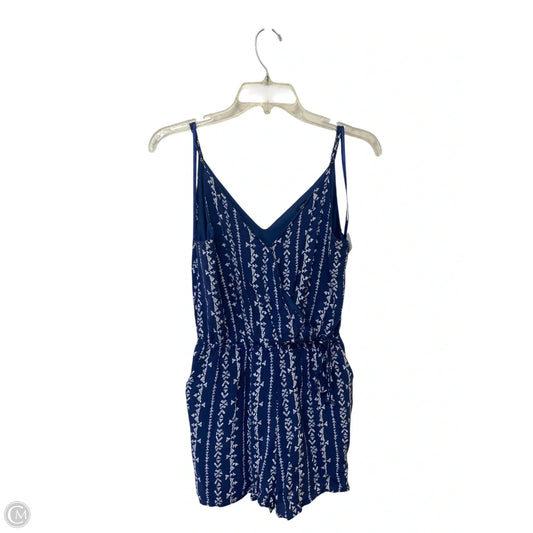 Romper By One Clothing In Blue & White, Size: S