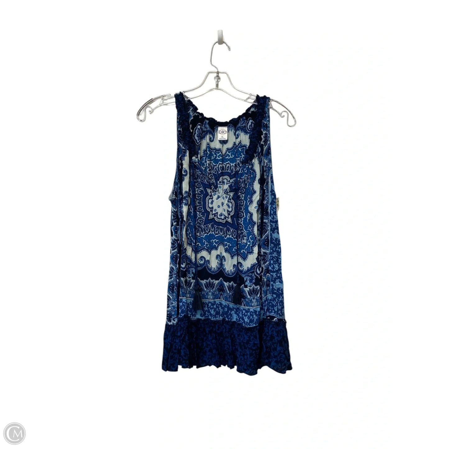 Top Sleeveless By Bila In Blue, Size: Xl