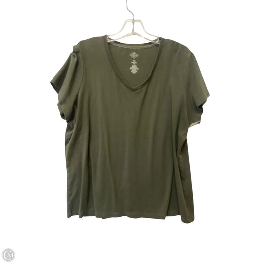 Top Short Sleeve Basic By St Johns Bay In Green, Size: Xxl