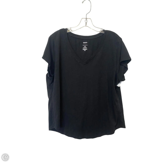 Top Short Sleeve Basic By Sonoma In Black, Size: Xxl