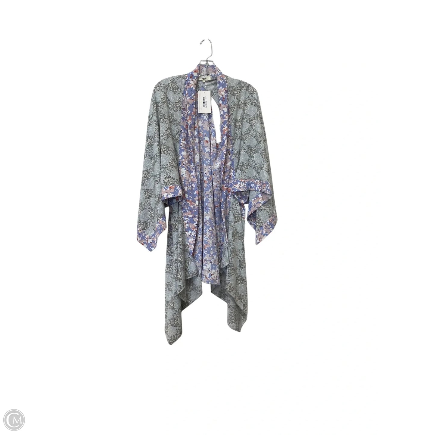 Shawl By Entro In Grey & Purple, Size: L