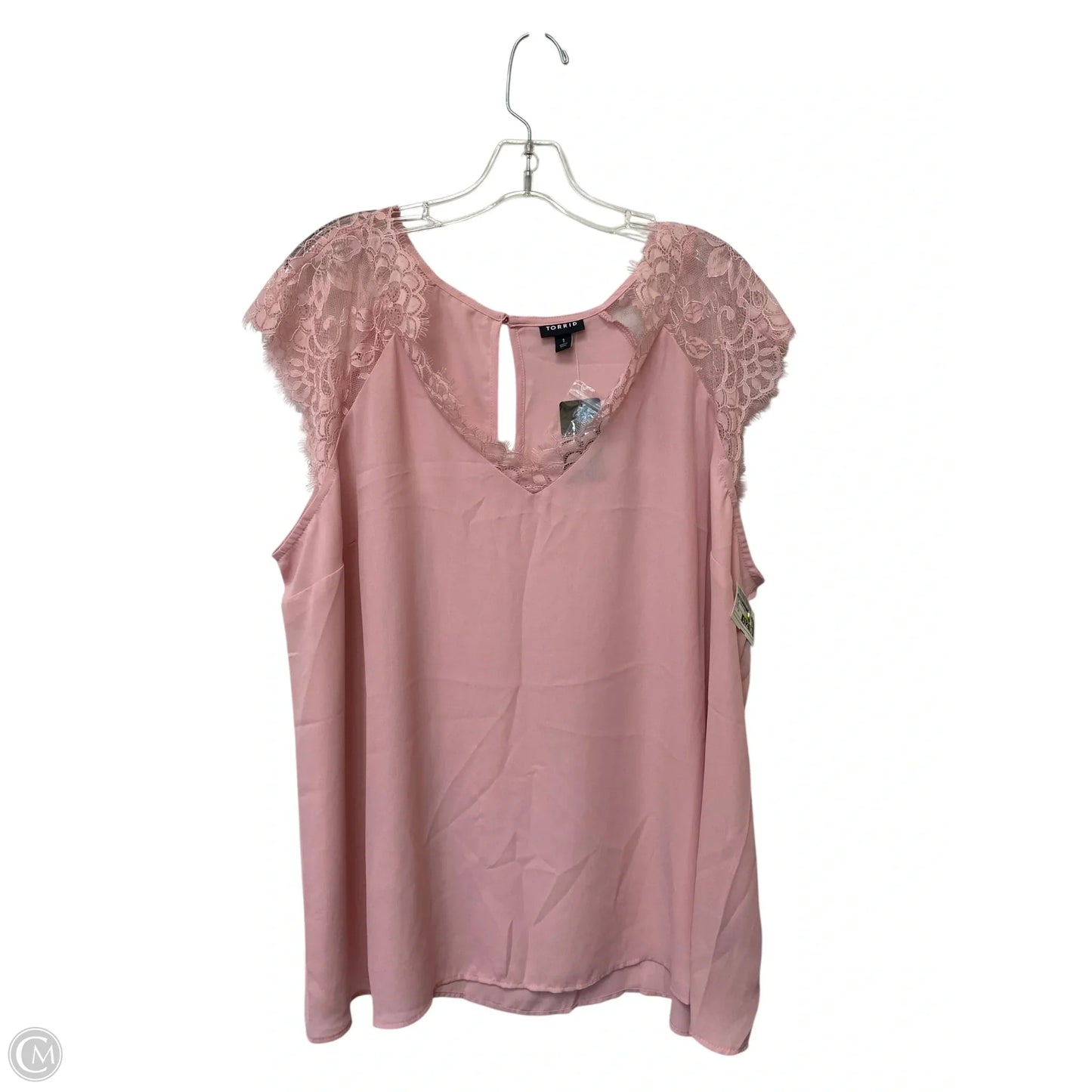 Top Sleeveless By Torrid In Pink, Size: 1x