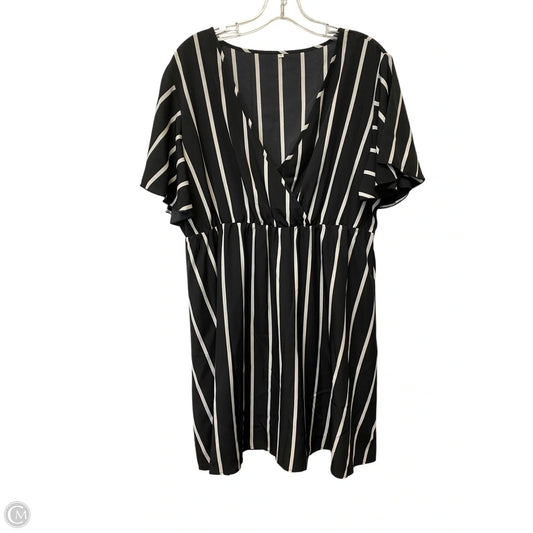 Dress Casual Midi By Cmf In Black & White, Size: 2x