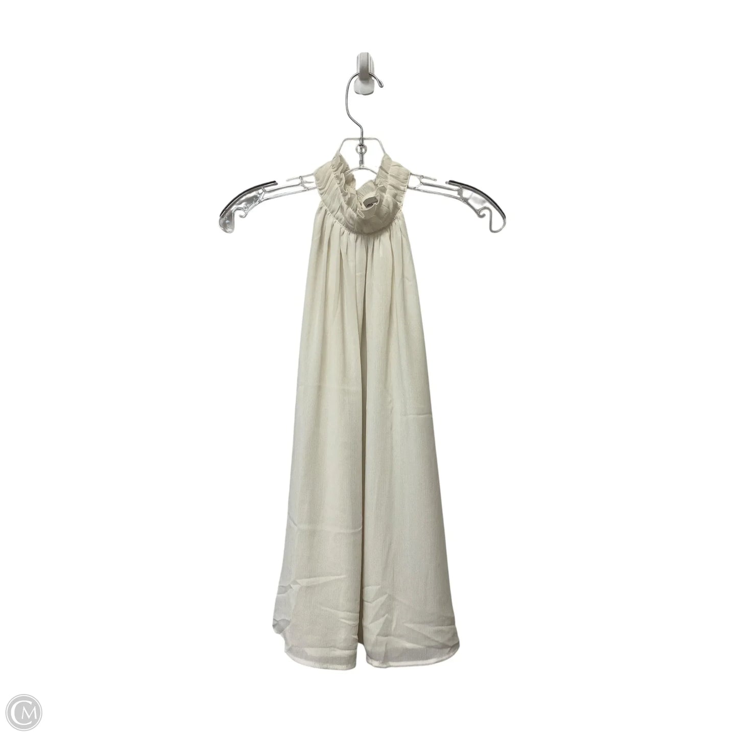 Top Sleeveless By H&m In White, Size: L