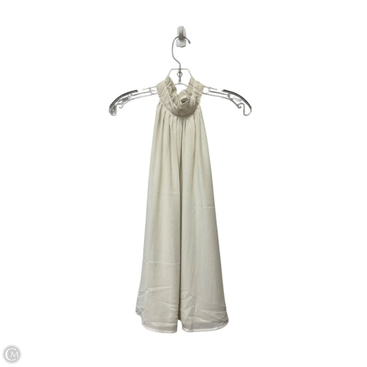 Top Sleeveless By H&m In White, Size: L