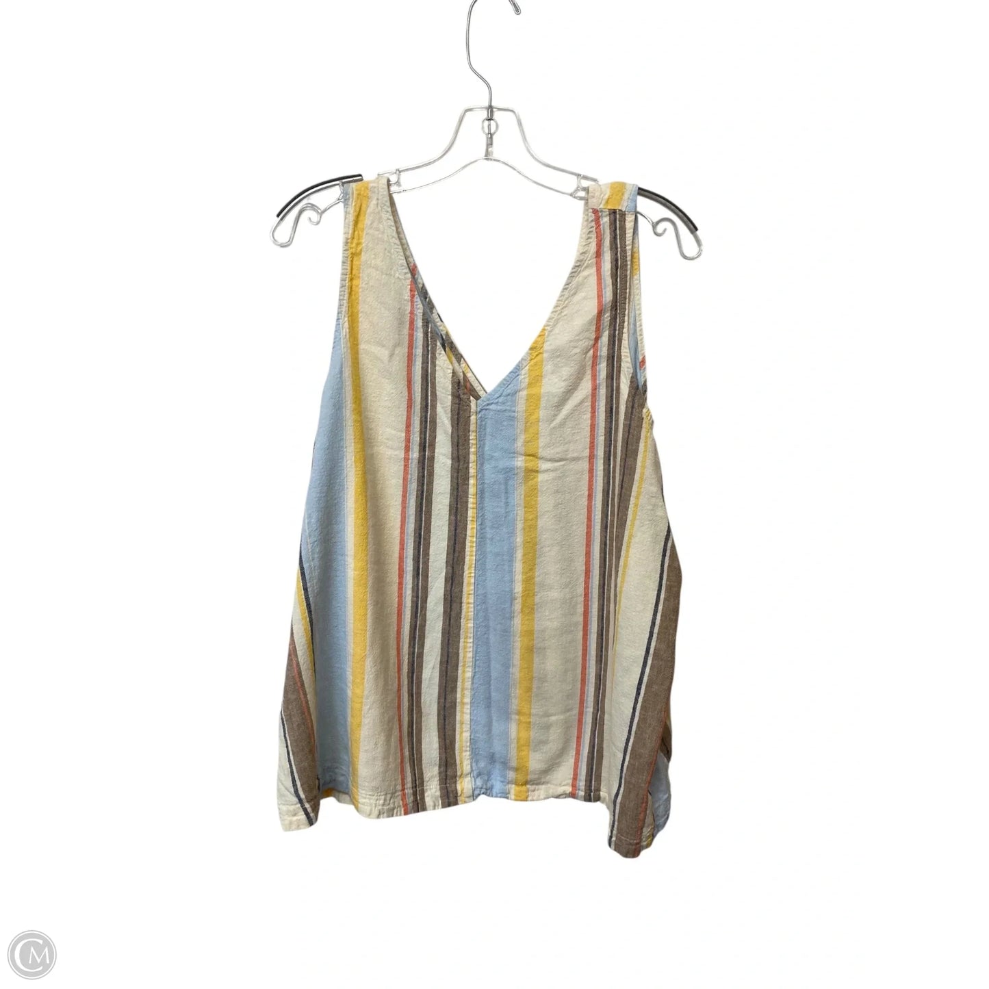 Top Sleeveless By Time And Tru In Striped Pattern, Size: Xxl