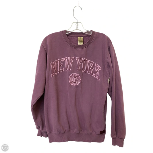 Sweatshirt Crewneck By Clothes Mentor In Purple, Size: M