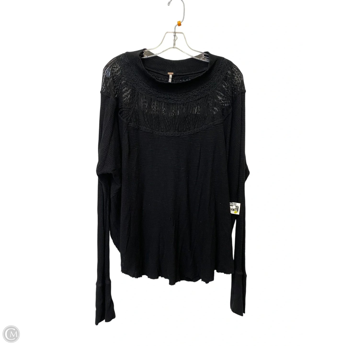 Top Long Sleeve By Free People In Black, Size: L