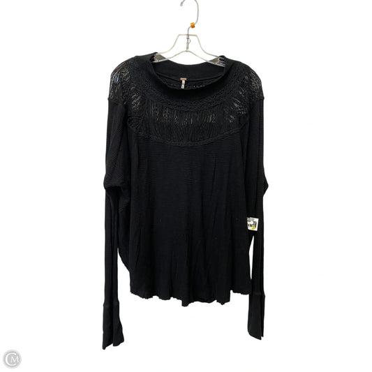 Top Long Sleeve By Free People In Black, Size: L