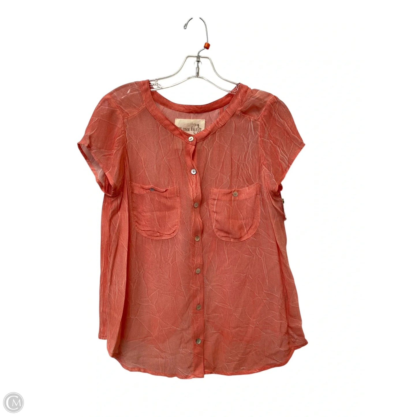 Top Short Sleeve By We The Free In Pink, Size: Xs