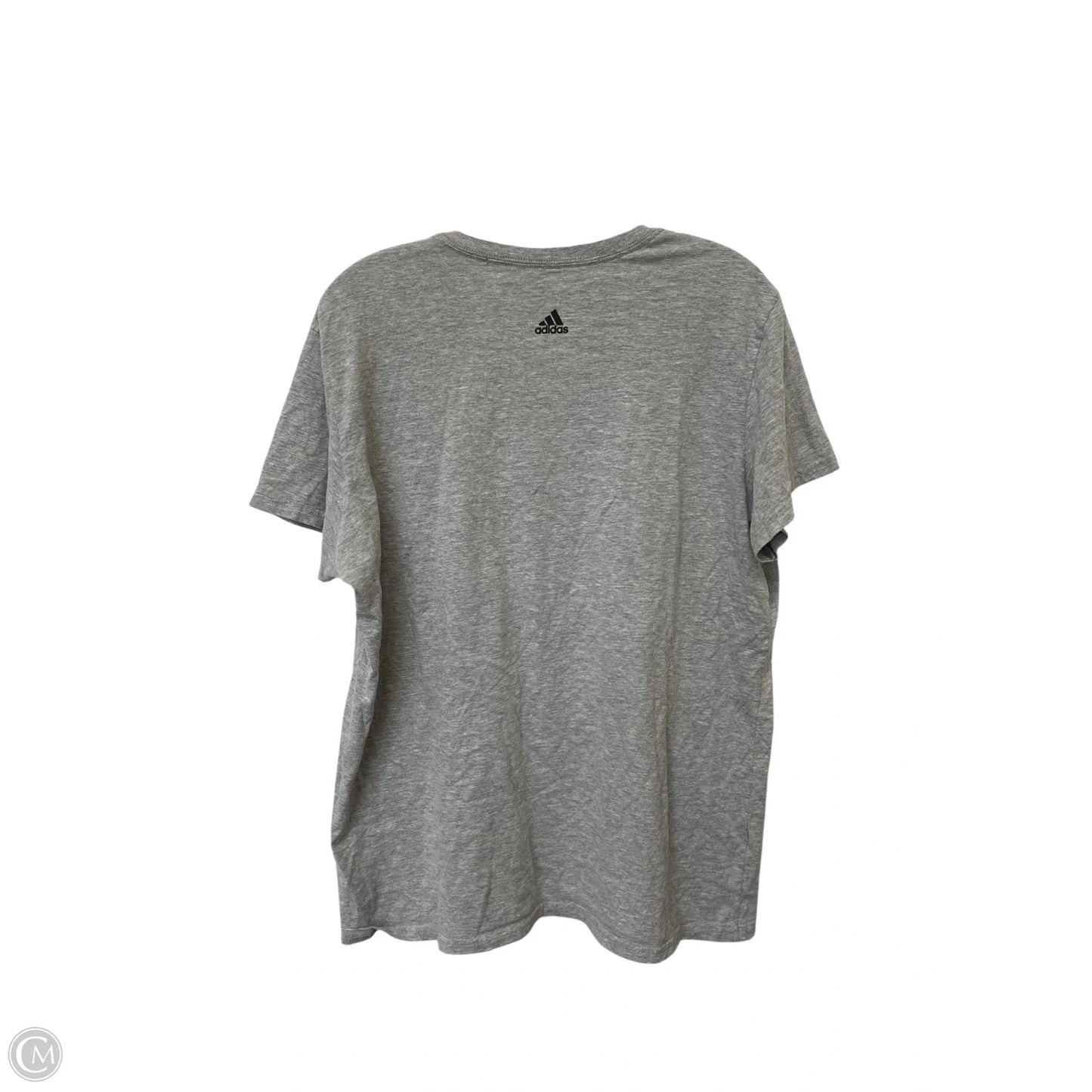 Top Short Sleeve By Adidas In Grey, Size: 2x