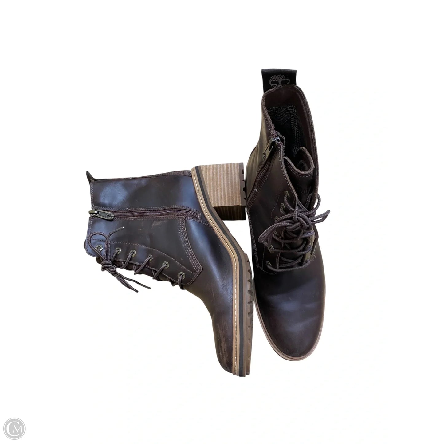 Boots Ankle Heels By Timberland In Brown, Size: 8.5