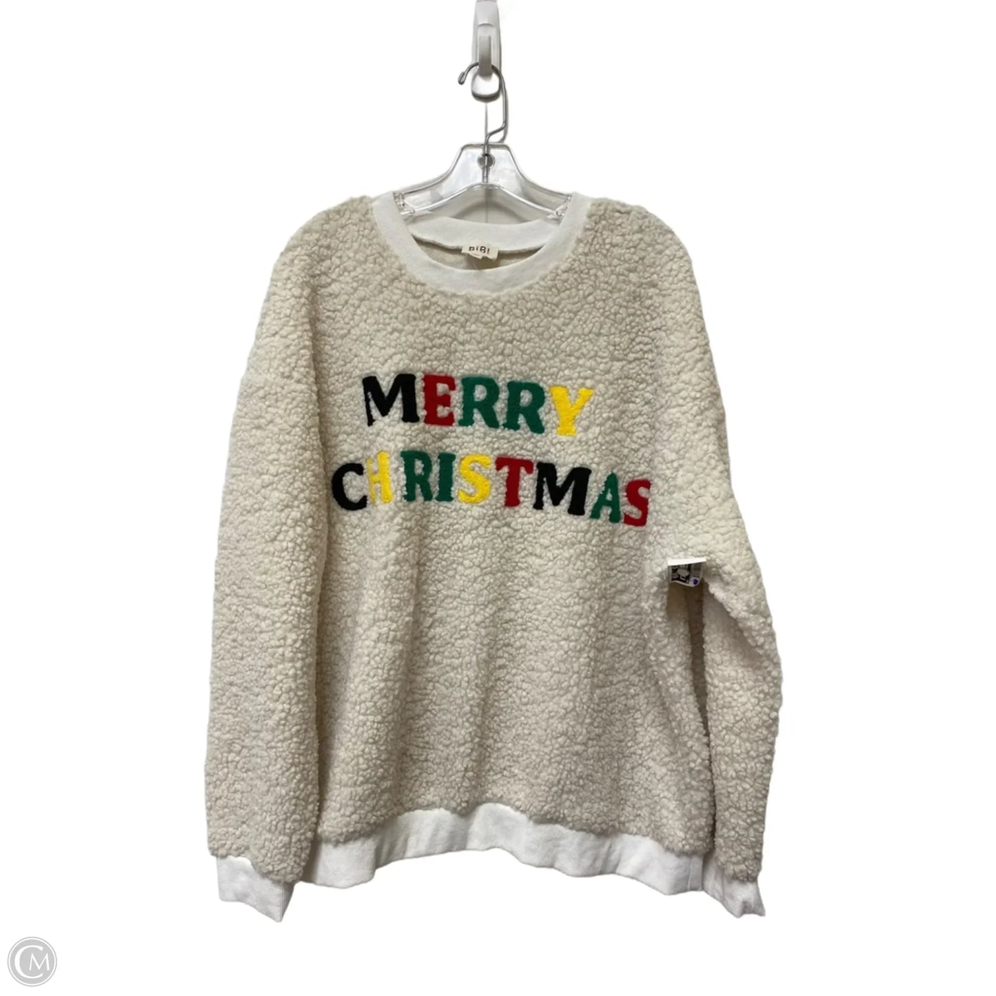 Sweatshirt Crewneck By Bibi In White, Size: M
