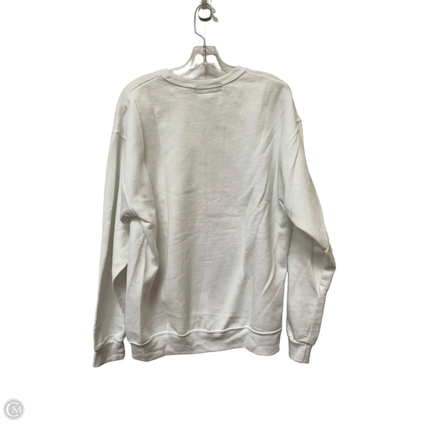 Sweatshirt Crewneck By Clothes Mentor In White, Size: L