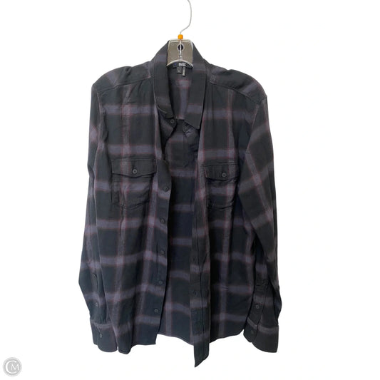 Top Long Sleeve By Paige In Plaid Pattern, Size: L