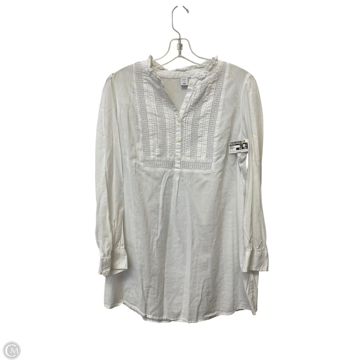 Top Long Sleeve By Old Navy In White, Size: S