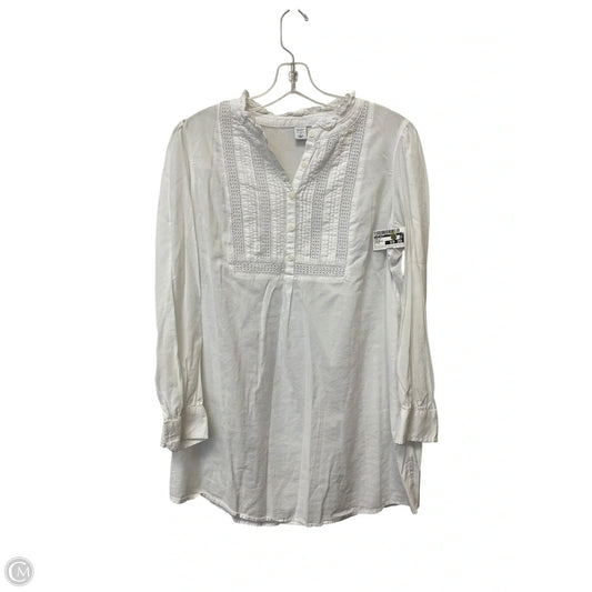 Top Long Sleeve By Old Navy In White, Size: S