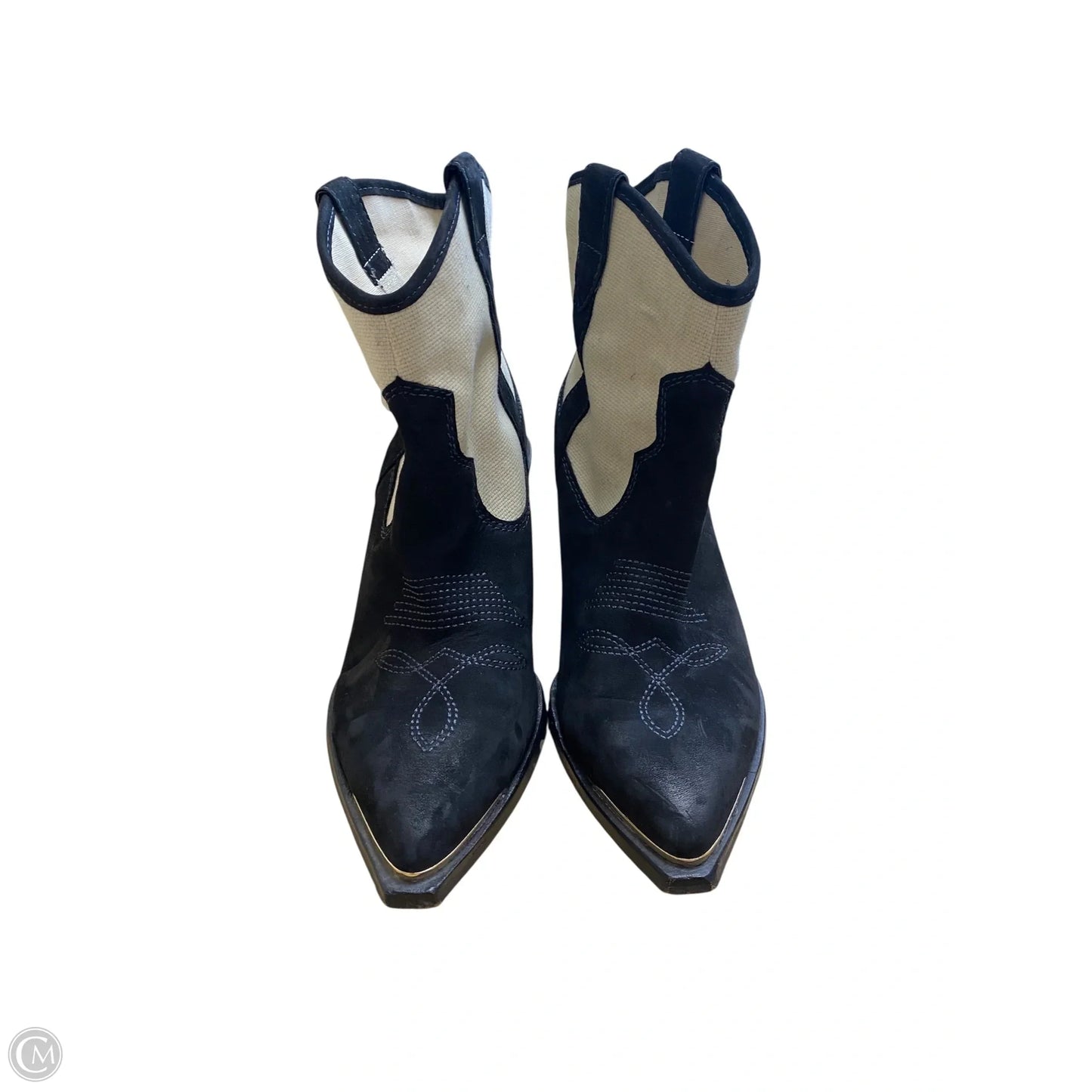 Boots Ankle Flats By Dolce Vita In Black & Cream, Size: 8