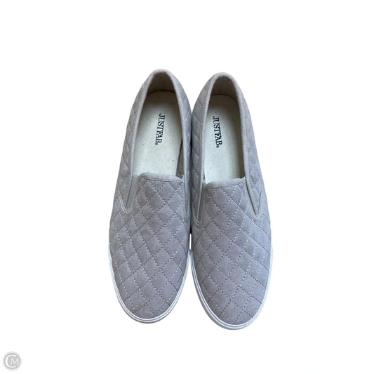 Shoes Flats By Just Fab In Grey, Size: 11