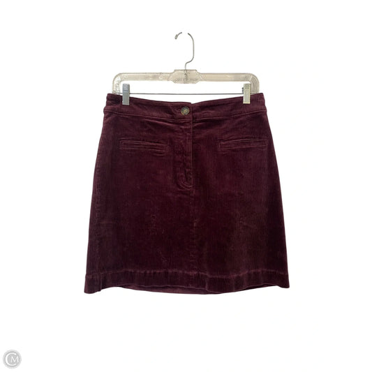 Skirt Mini & Short By Loft In Maroon, Size: 6p