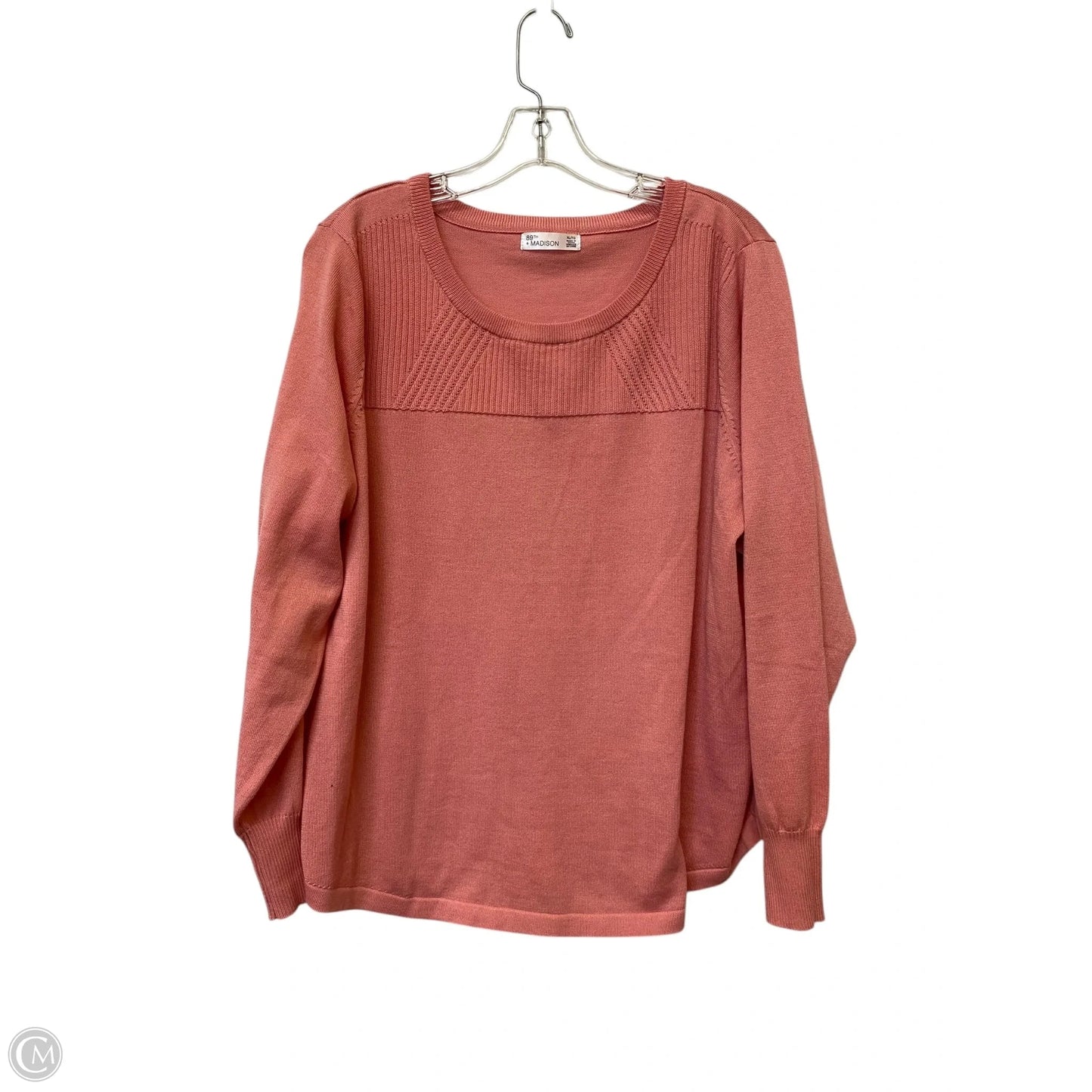 Top Long Sleeve By 89th And Madison In Pink, Size: Xl