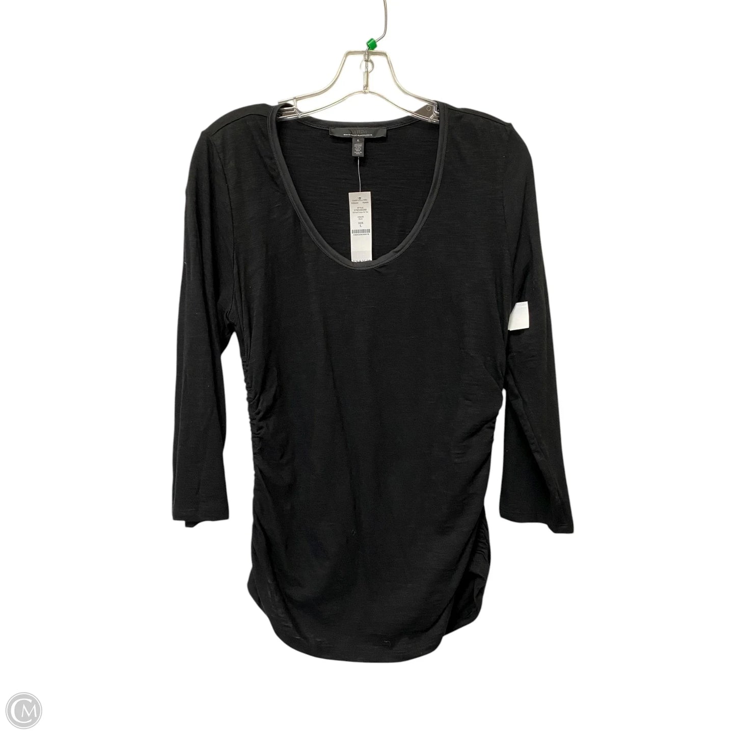 Top Long Sleeve By White House Black Market In Black, Size: L