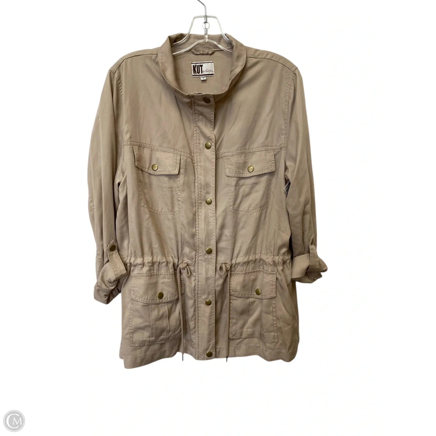 Jacket Shirt By Kut In Tan, Size: L