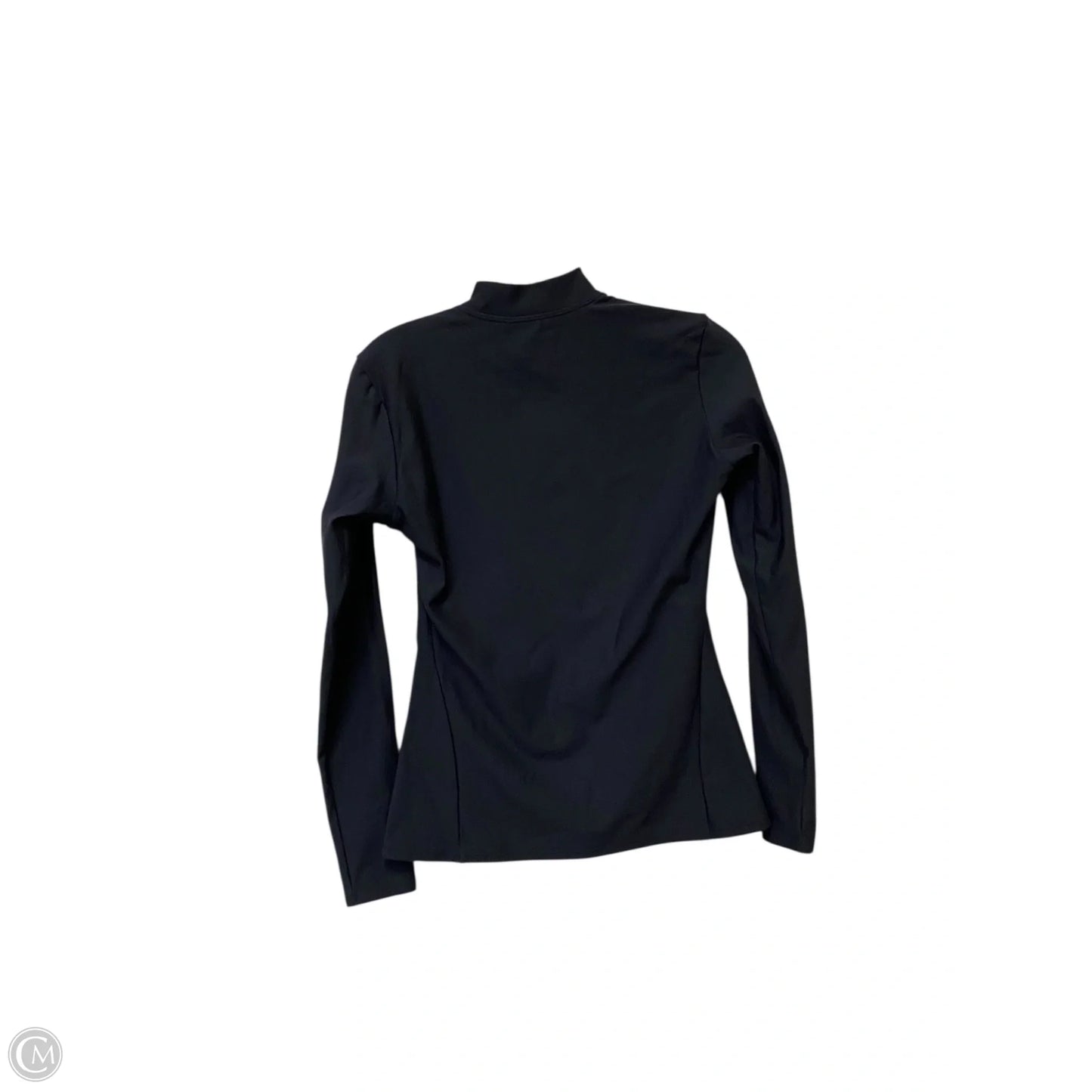 Athletic Top Long Sleeve Collar By Under Armour In Black, Size: L