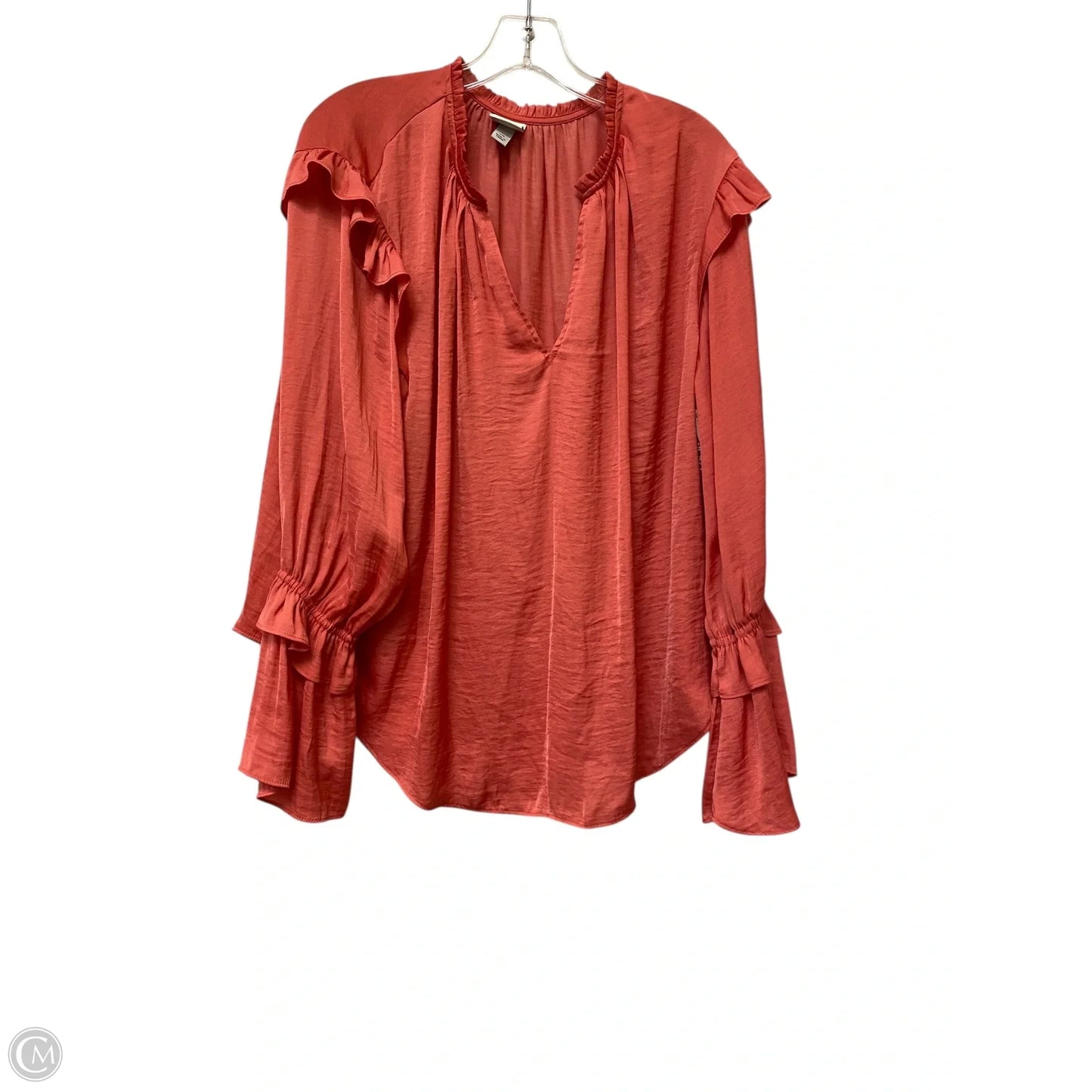 Top Long Sleeve By A New Day In Pink, Size: 2x