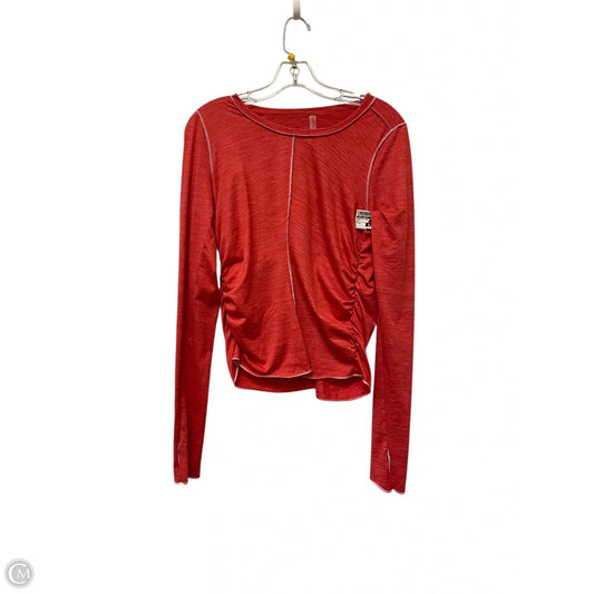 Athletic Top Long Sleeve Crewneck By Free People In Pink, Size: M