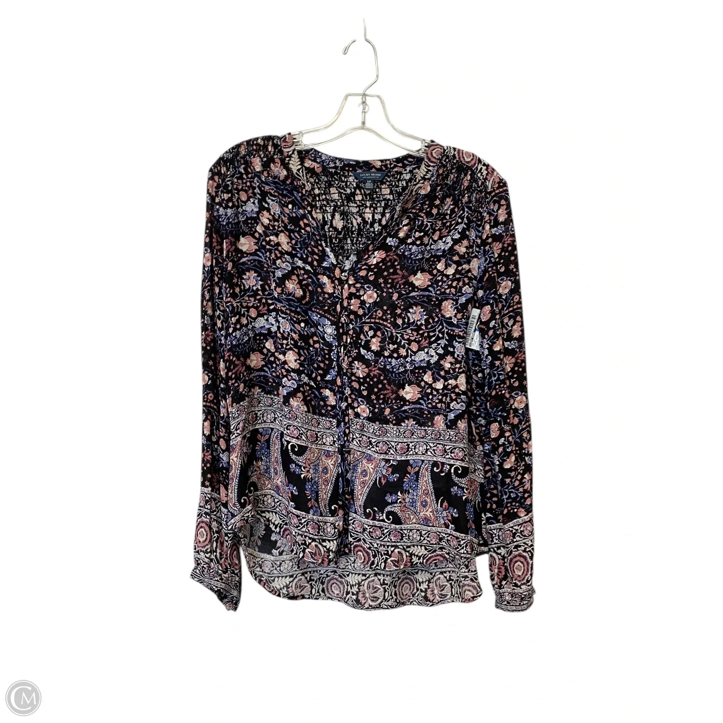 Top Long Sleeve By Lucky Brand In Floral Print, Size: S