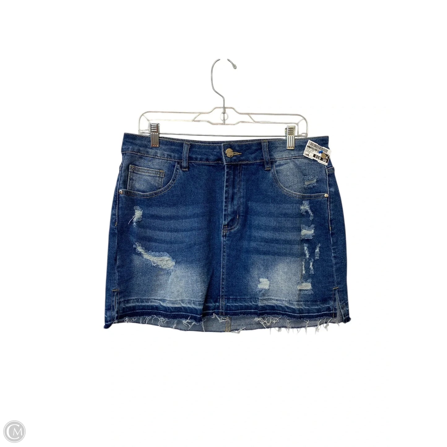Skirt Mini & Short By Clothes Mentor In Blue Denim, Size: 12