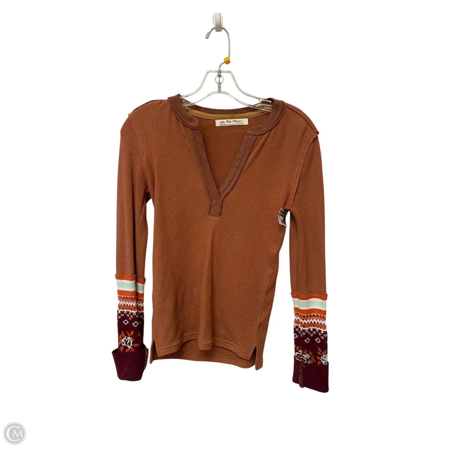 Top Long Sleeve By We The Free In Brown, Size: Xs
