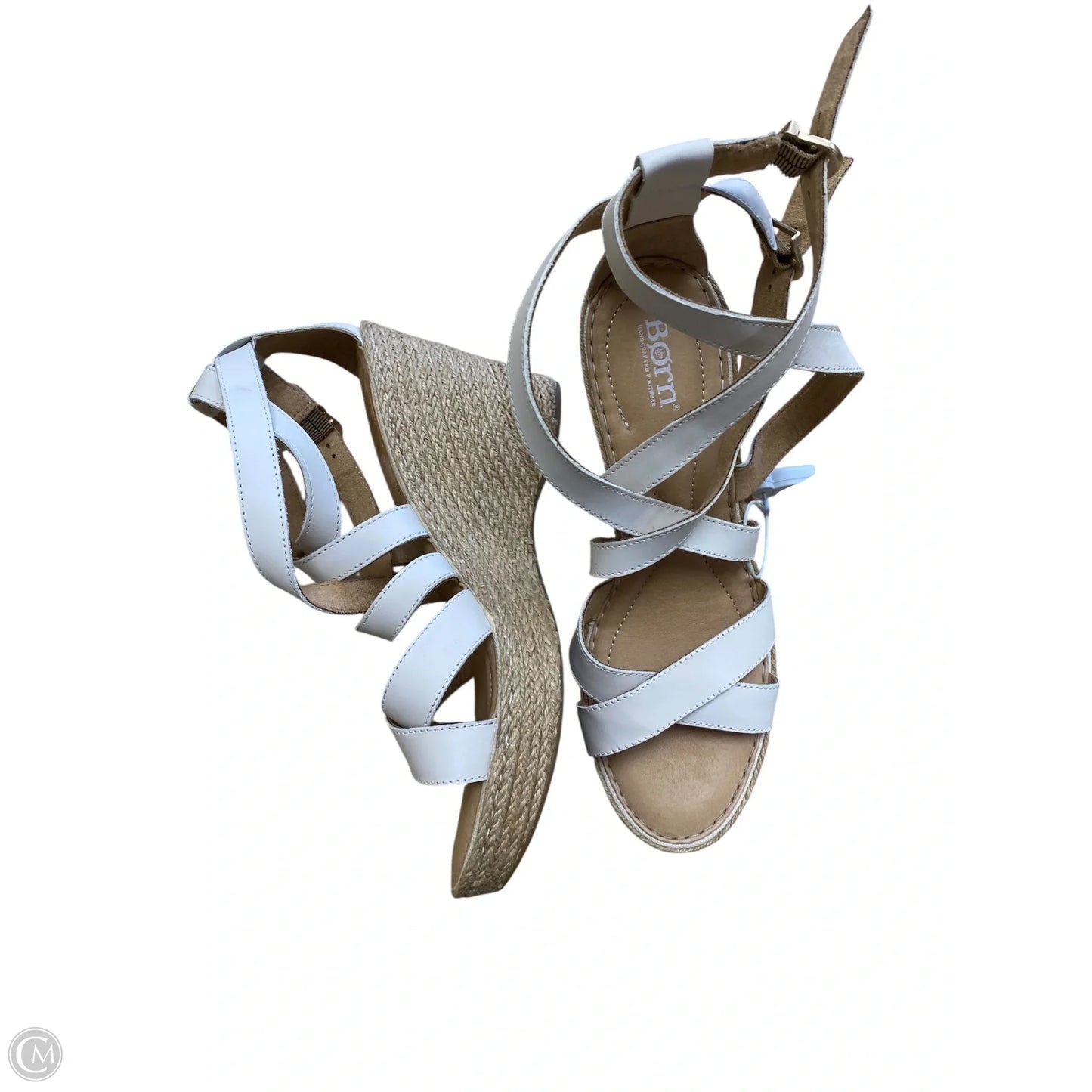Shoes Heels Wedge By Born In White, Size: 11