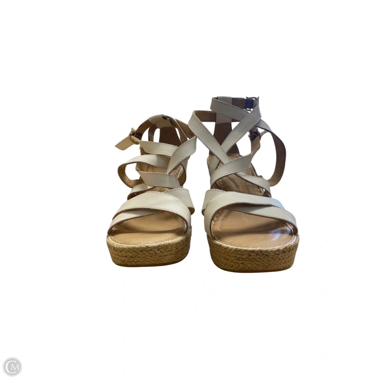 Shoes Heels Wedge By Born In White, Size: 11
