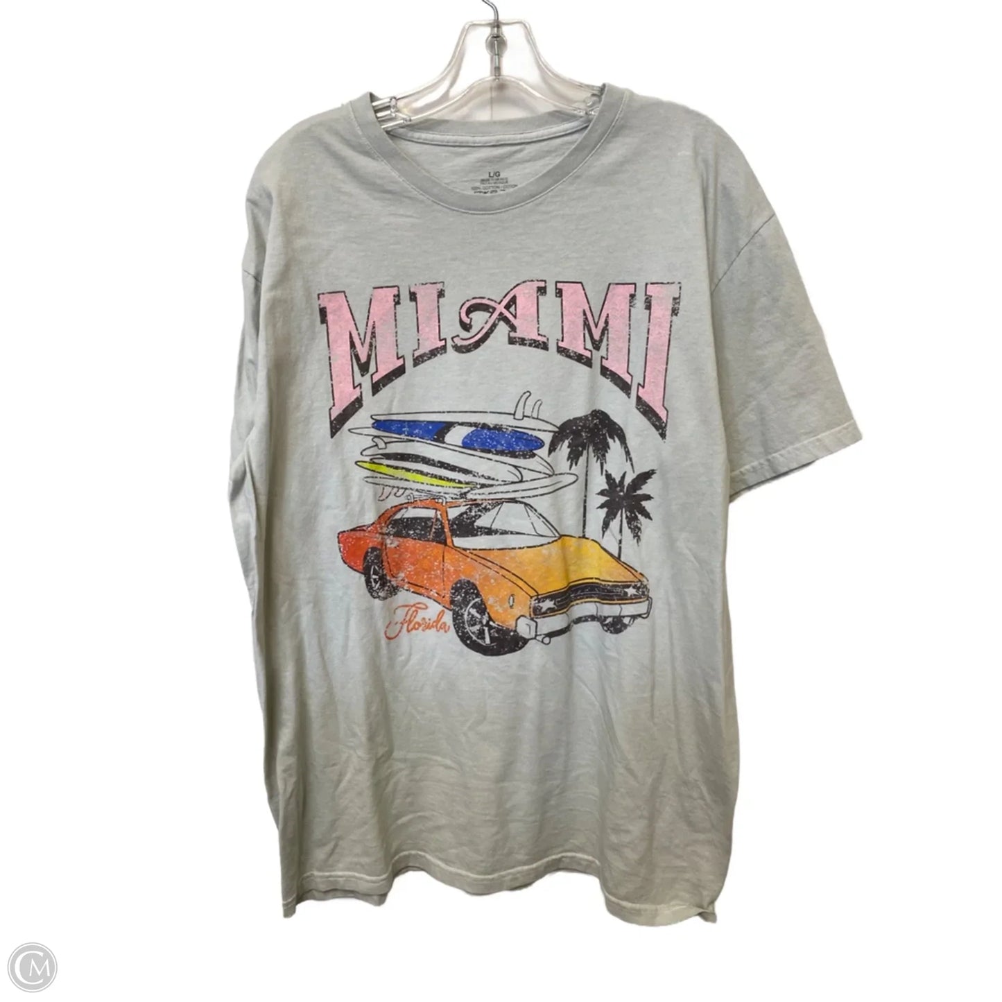 Top Short Sleeve By Clothes Mentor In Grey, Size: L