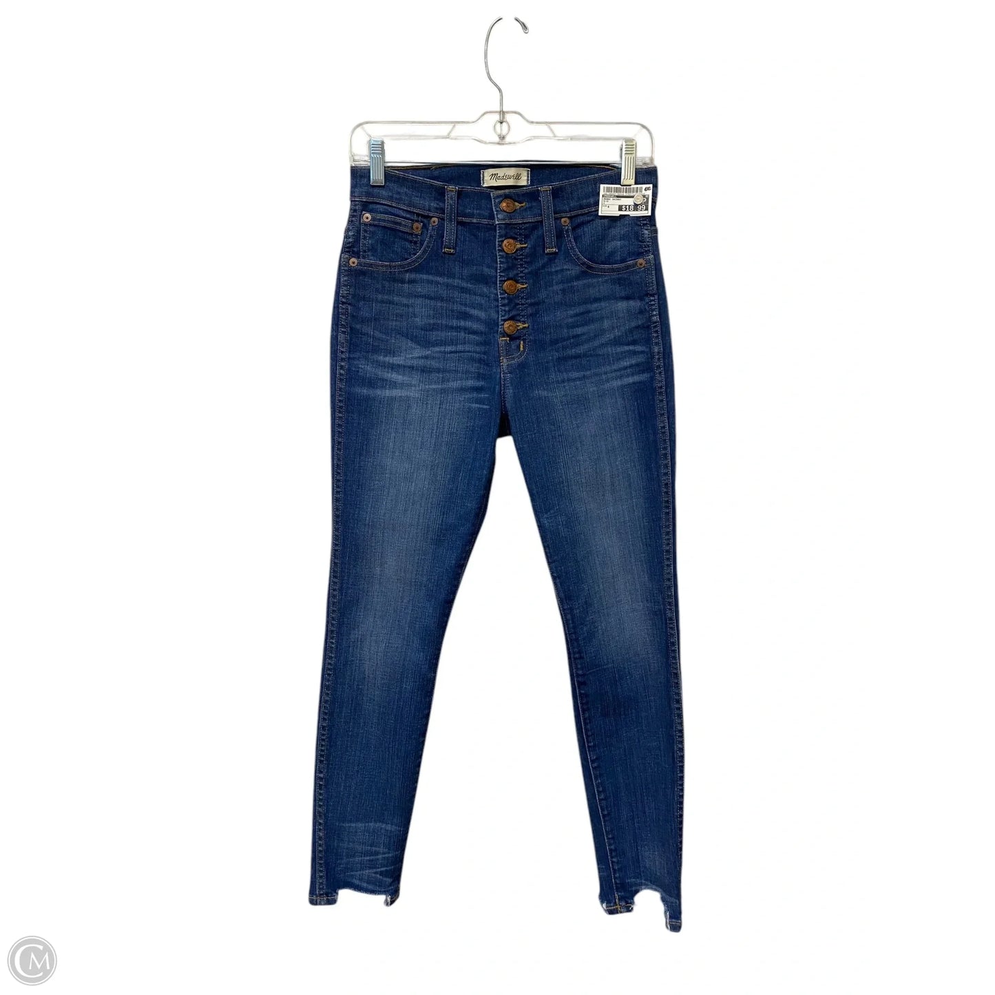 Jeans Skinny By Madewell In Blue, Size: 4