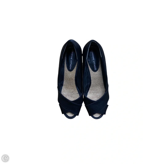 Shoes Heels Wedge By Adrienne Vittadini In Black, Size: 9