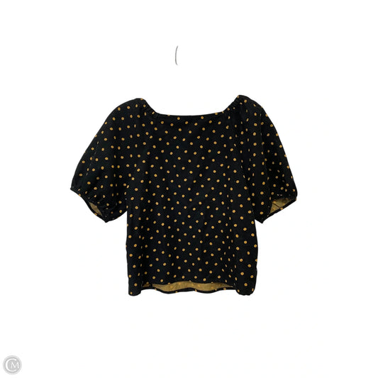 Top Short Sleeve By Madewell In Polkadot Pattern, Size: Xs