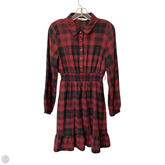 Dress Casual Short By Lucky Brand In Plaid Pattern, Size: M