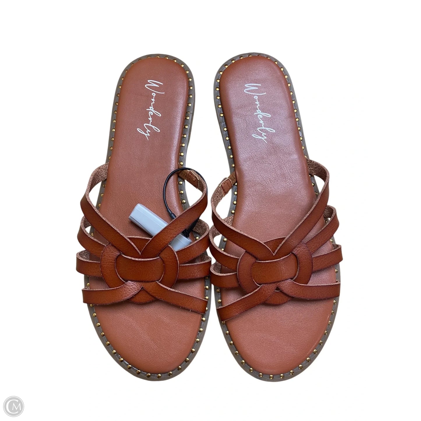 Sandals Flats By Wonderly In Brown, Size: 8