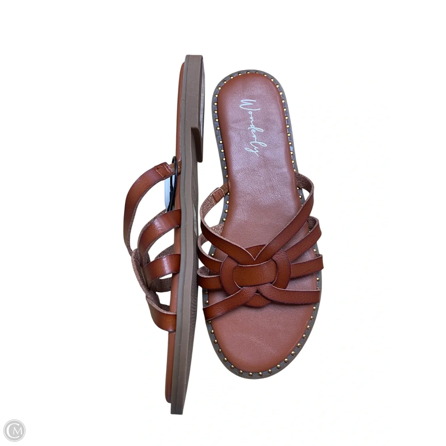 Sandals Flats By Wonderly In Brown, Size: 8