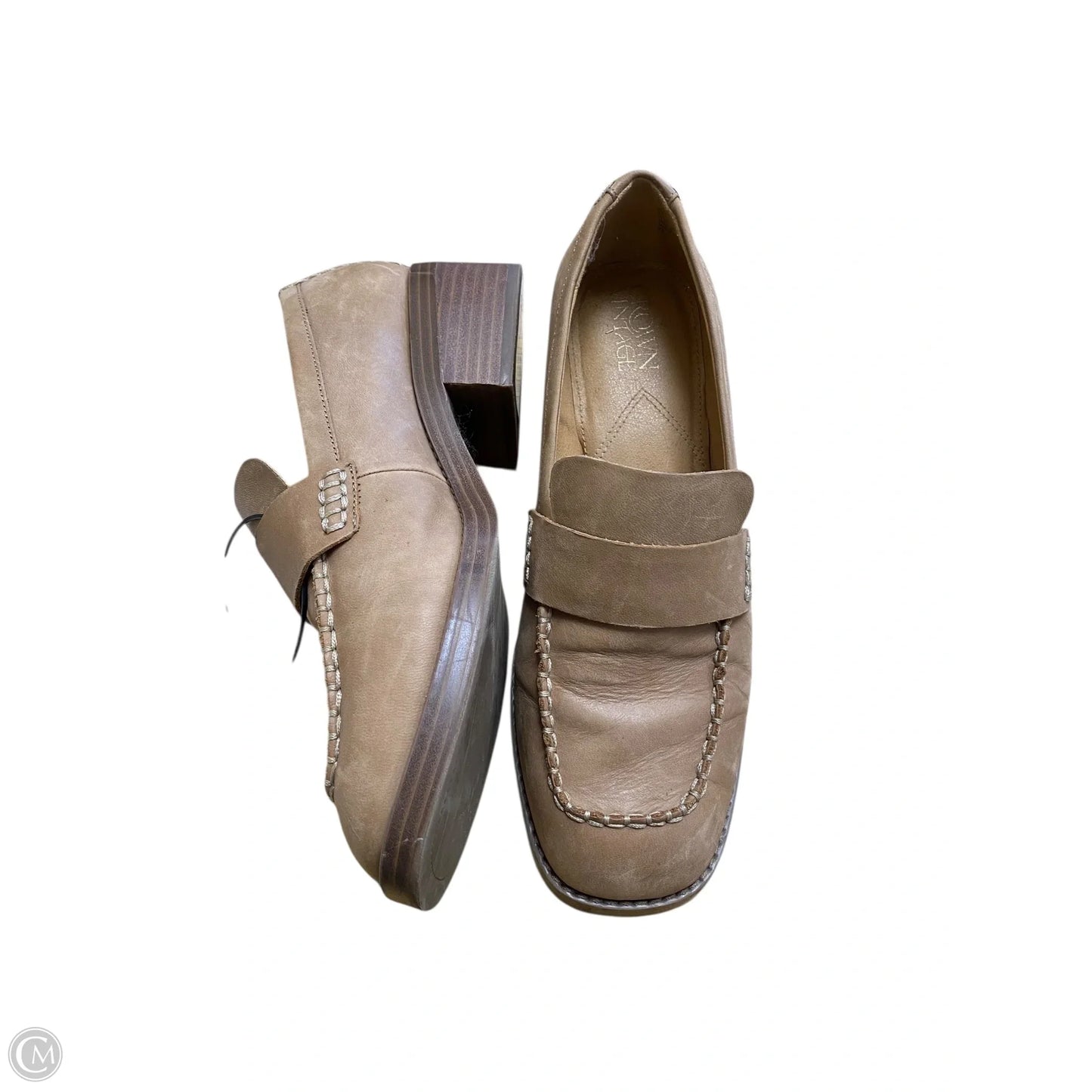 Shoes Heels Block By Crown Vintage In Brown, Size: 8.5