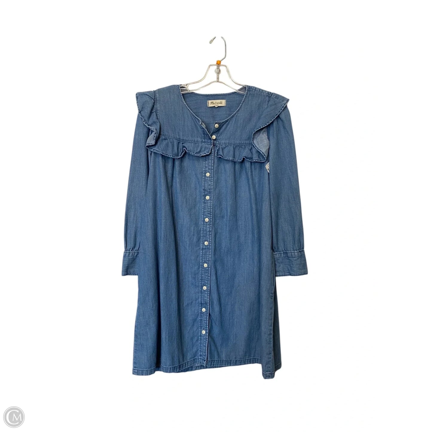 Dress Casual Midi By Madewell In Blue Denim, Size: M