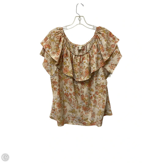 Top Sleeveless By Cato In Floral Print, Size: 2x